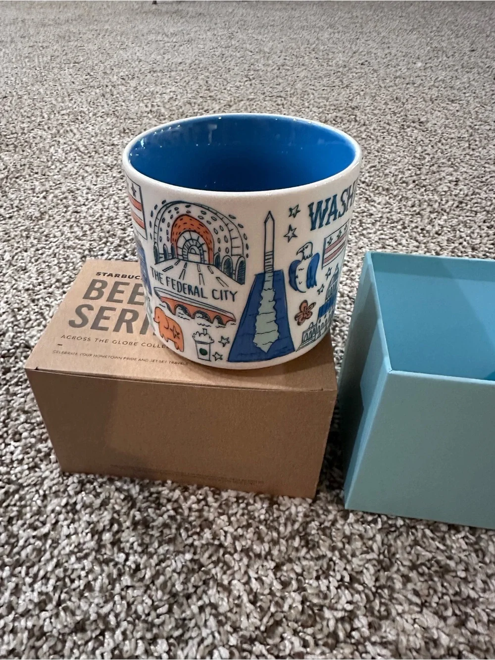 Starbucks Washington D.C. Blue and White Been There Series Mug